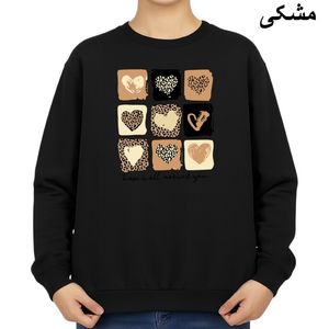 سویشرت زنانه مدل قلب پلنگی کد v3