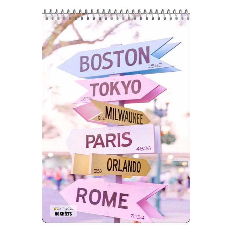 دفتر نقاشی 50 برگ سیمی کارنیکا طرح سفر Travel کد 65059