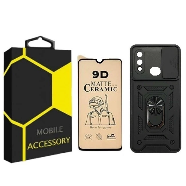 کاور مدل BADRIANO مناسب برای گوشی موبایل سامسونگ Galaxy A10s به همراه محافظ صفحه مات