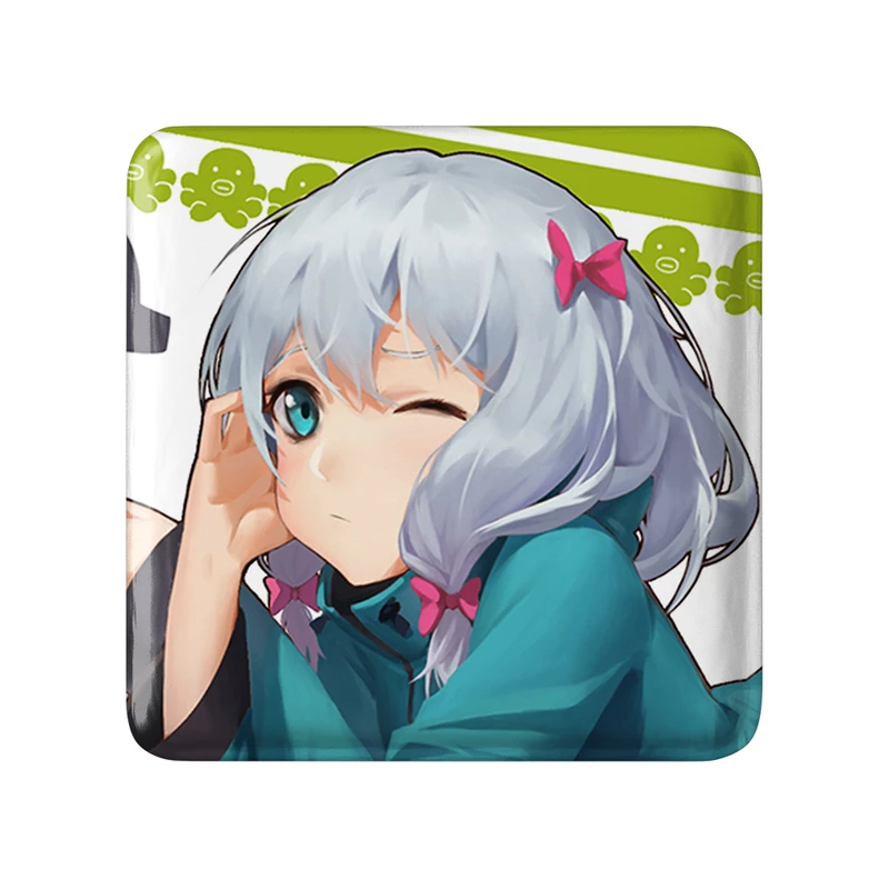 مگنت خندالو طرح ساگیری انیمه ارومانگا سنسی Eromanga Sensei  مدل مربعی کد 22693