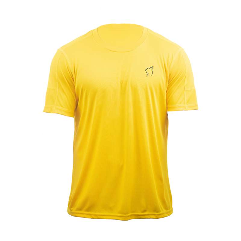 تی شرت ورزشی مردانه مدل پرفورمنس رنگ زرد