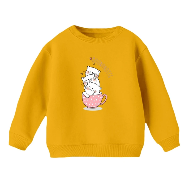 سویشرت بچگانه مدل گربه ها و فنجان 