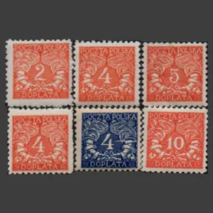  تمبر یادگاری مدل کشور لهستان 1919 مجموعه 6 عددی
