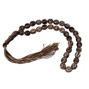 تسبیح بازرگانی میلادی مدل پلاستیکی عقیق سلیمانی کد T_319