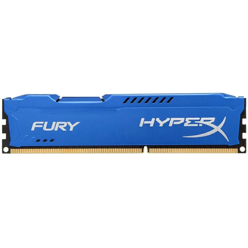 رم دسکتاپ DDR3 8 گیگابایت کینگستون مدل HyperX Fury با فرکانس 1600 مگاهرتز، تایمینگ CL10، معماری تک‌کاناله و 240 پین