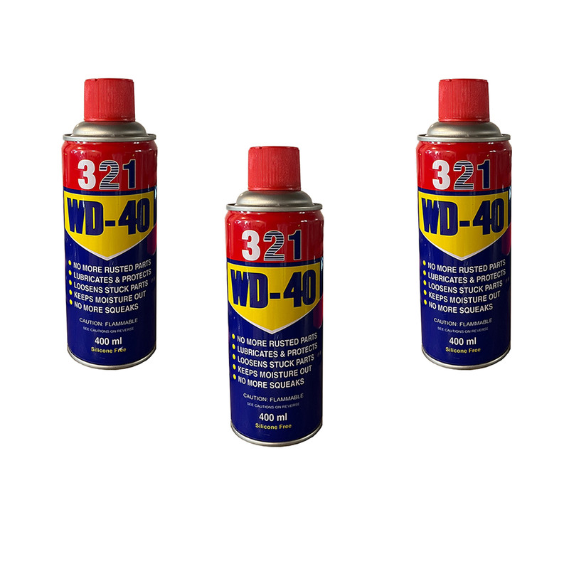 اسپری روان کننده 123 مدل WD-40 حجم 400 میلی لیتر بسته 3 عددی