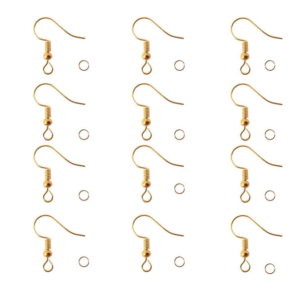 پایه نگهدارنده عصایی گوشواره به اضافه حلقه کد 12 مجموعه 12عددی