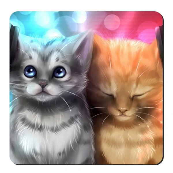 زیر لیوانی طرح بچه گربه کد nzl642