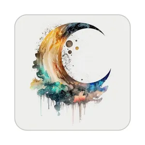 زیر لیوانی کاکتی طرح ماه و ستاره مدل mp53478