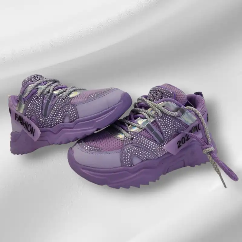 کفش پیاده روی دخترانه مدل نگین دار