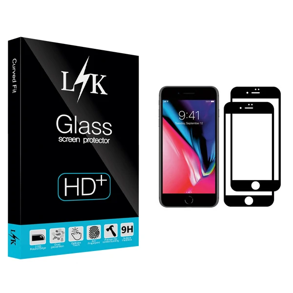 محافظ صفحه نمایش ال کی مدل +LITE مناسب برای گوشی موبایل اپل iPhone 8 بسته دو عددی