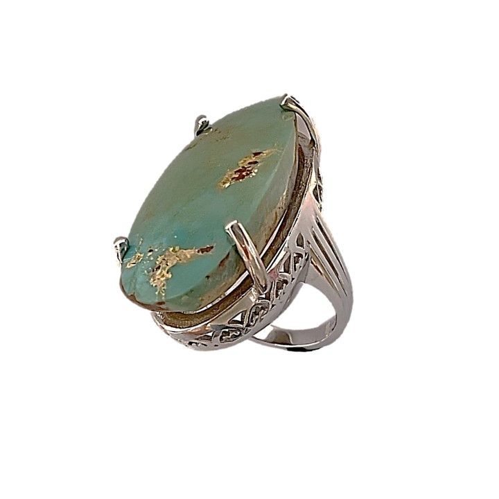 انگشتر نقره زنانه مدل فیروزه glsr-24800