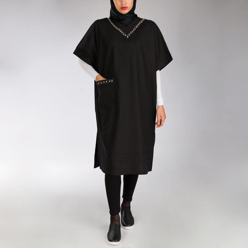 پیراهن زنانه دیجی استایل اسنشیال مدل cbK-16 رنگ مشکی