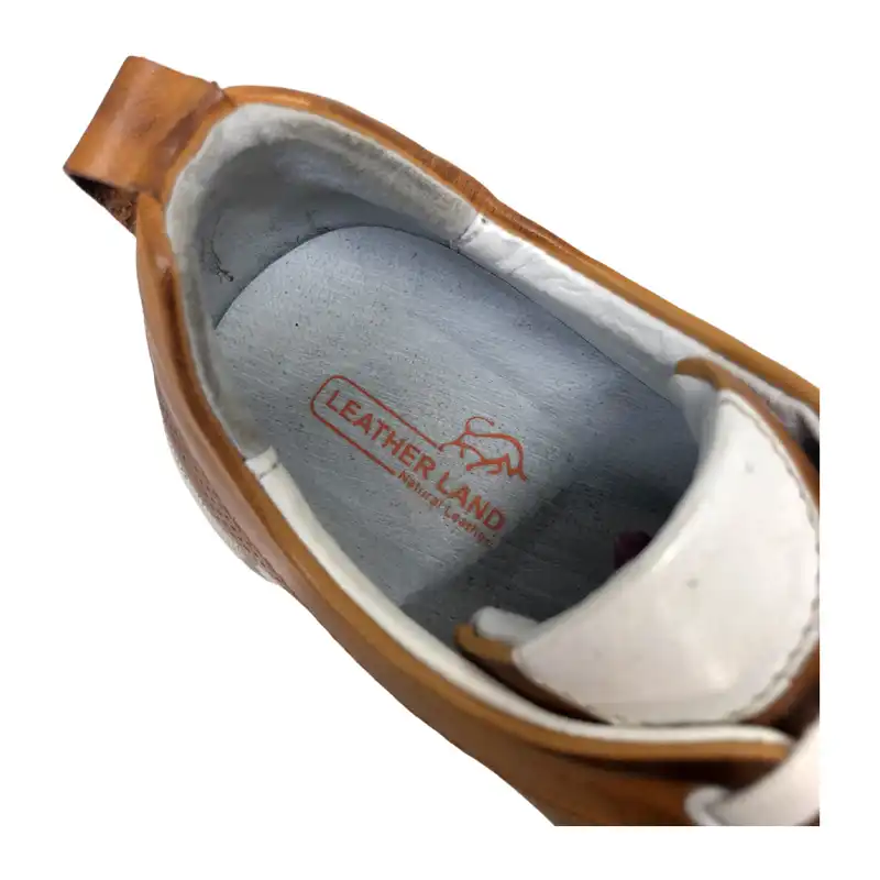 کفش روزمره مردانه سرزمین چرم کد 687 رنگ عسلی