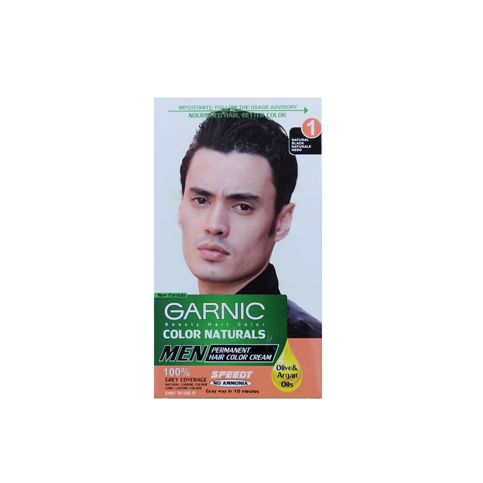 کیت رنگ مو گارنیک شماره 1 حجم ۵۰ میلی لیتر رنگ مشکی طبیعی - - 2