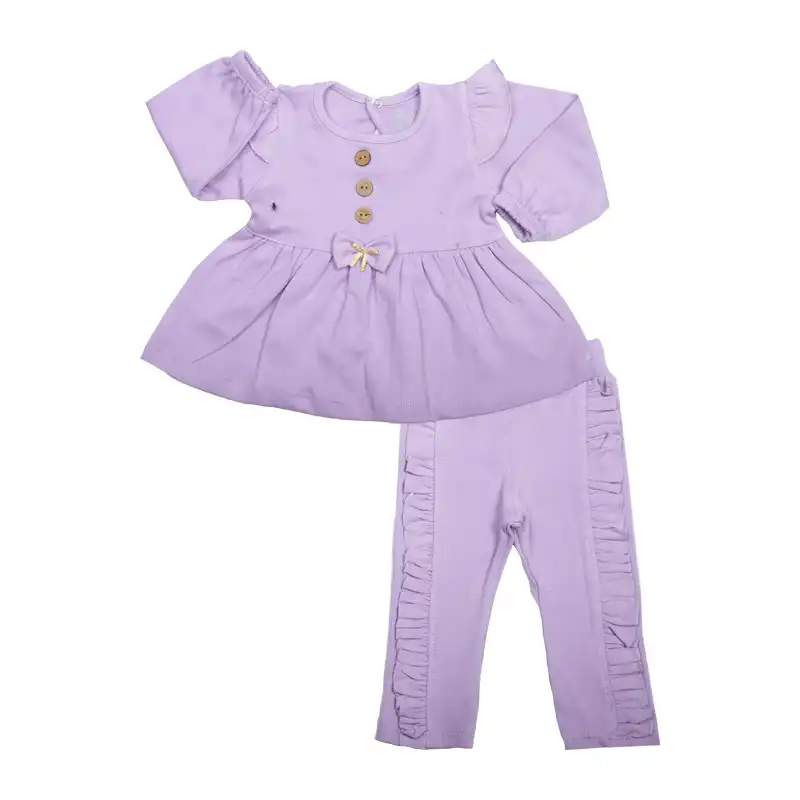 ست تونیک و شلوار نوزادی آدمک مدل چیندار کد 119861