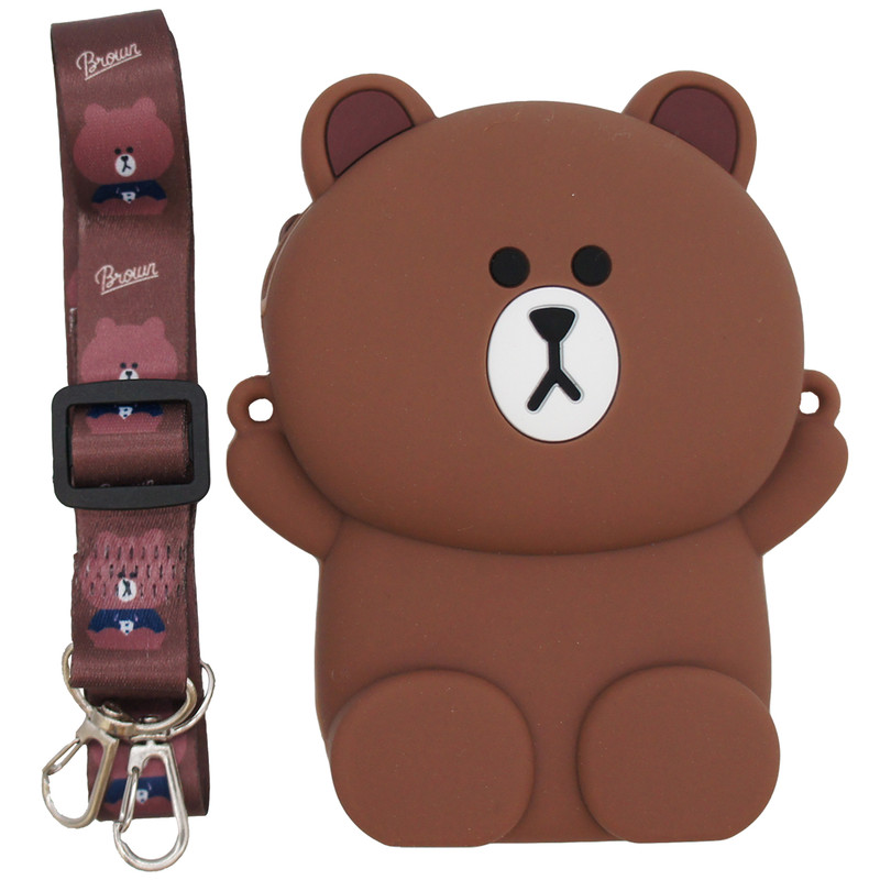 کیف هندزفری رامیلا مدل سیلیکونی فانتزی طرح Silicon_Teddy2 به همراه بند