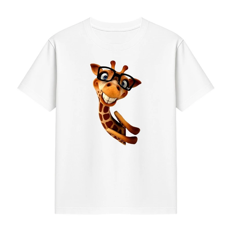 تی‌شرت آستین کوتاه دخترانه مدل زرافه کد p1 