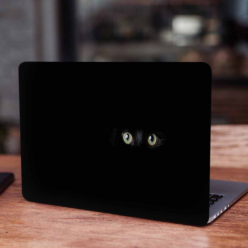 استیکر لپ تاپ طرح cat black muzzle کد N-83 مناسب برای لپ تاپ 15.6 اینچ