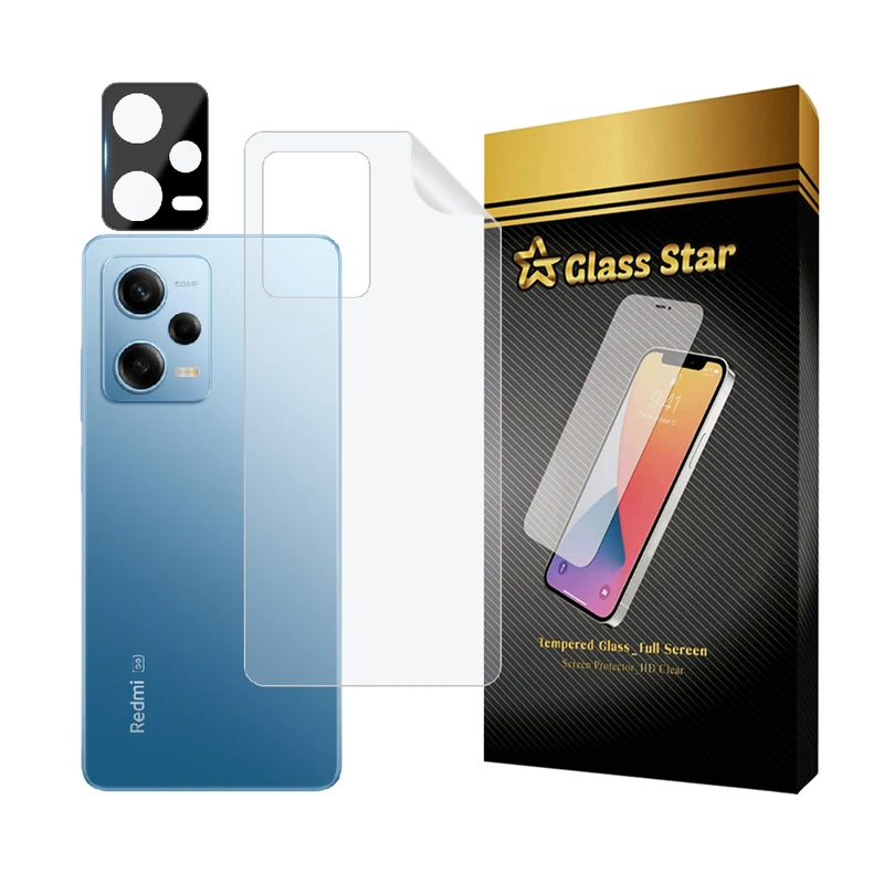 محافظ پشت گوشی گلس استار مدل MTBFULG مناسب برای گوشی موبایل شیائومی Redmi Note 12 4G به همراه محافظ لنز
