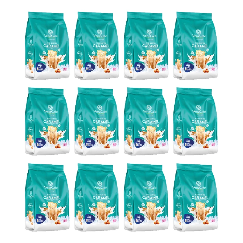 آیس کافی فوری کارامل ونزکافه بسته 12 عددی