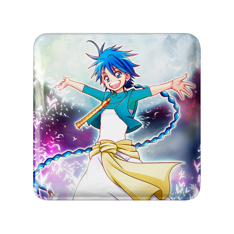 مگنت خندالو طرح جعفر انیمه ماگی هزارتوی سحر و جادو مدل مربعی کد 36076