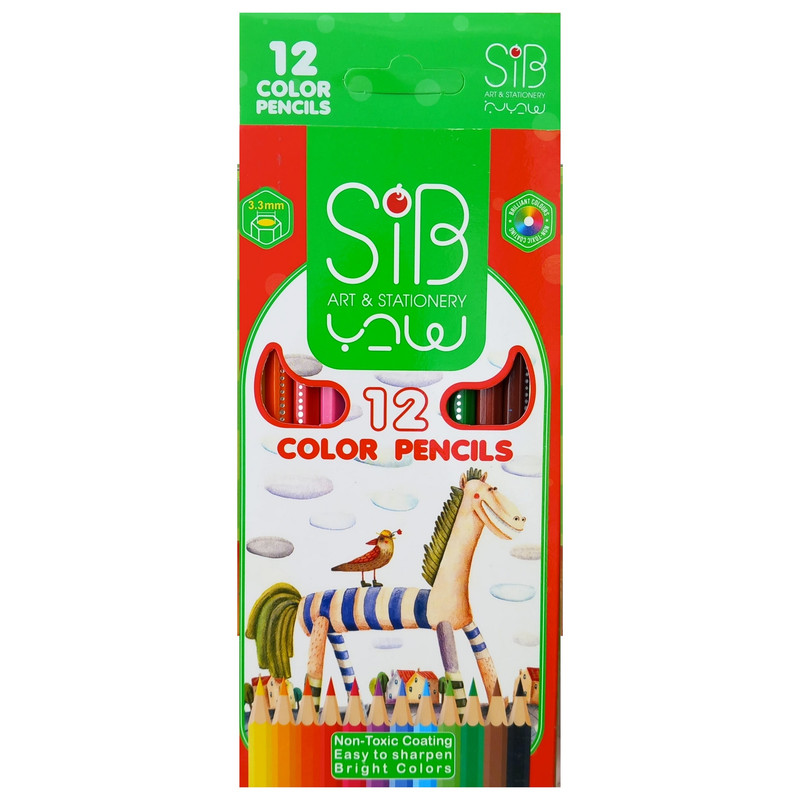 مداد رنگی 12 رنگ سیب کد 3402