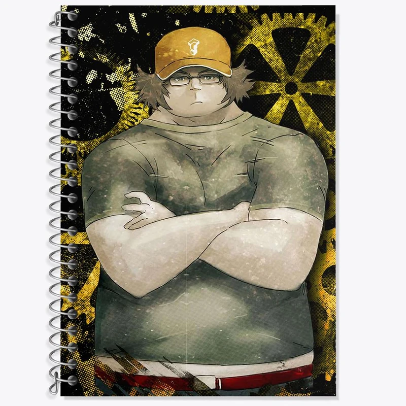 دفتر زبان 50 برگ خندالو مدل سه خط طرح ایتارو هاشیدا انیمه اشتاینز گیت کد 17489