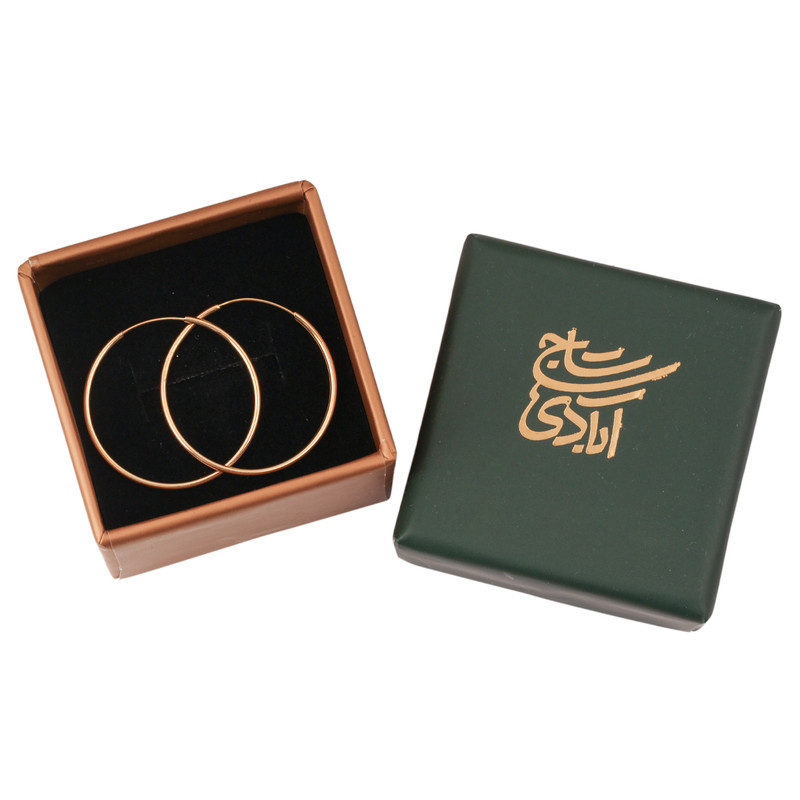 گوشواره حلقه‌ای طلا 18 عیار زنانه گالری تاج آبادی مدل T-246-4 - 3