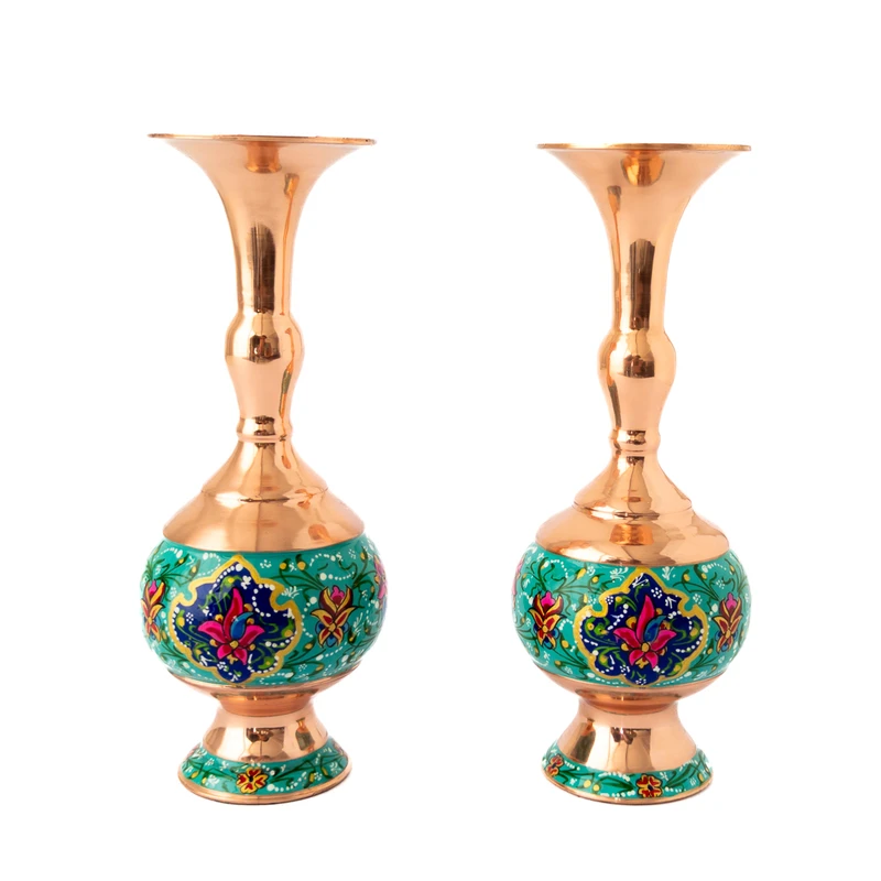 گلدان مسی طرح مس و پرداز مدل JPA02 بسته 2 عددی