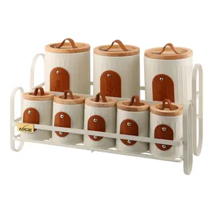  ست پا سماوری 8 پارچه نایس ایران جهیز مدل چرم به همراه استند