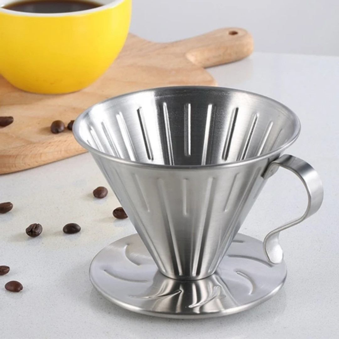 دریپر قهوه مدل V60 steel کد 4 دریپر قهوه مدل V60 steel کد 4
