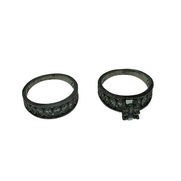 انگشتر نقره زنانه مدل SH 300 مجموعه دو عددی انگشتر نقره زنانه مدل SH 300 مجموعه دو عددی