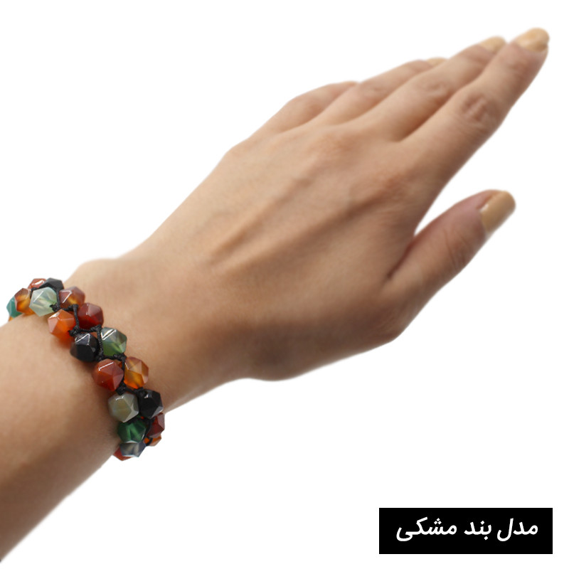 دستبند زنانه مدل سنگ جید تراش استار دستبند زنانه مدل سنگ جید تراش استار