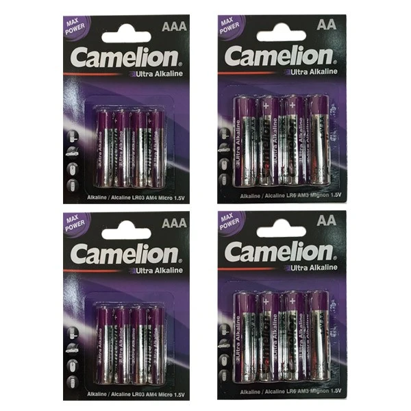 باتری قلمی و نیم قلمی کملیون مدل اولترا آلکالاین بسته 16عددی 