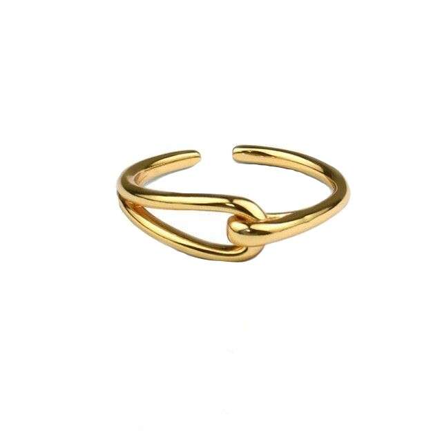   انگشتر طلا 18 عیار زنانه قیراط طرح گره کد GH6222
