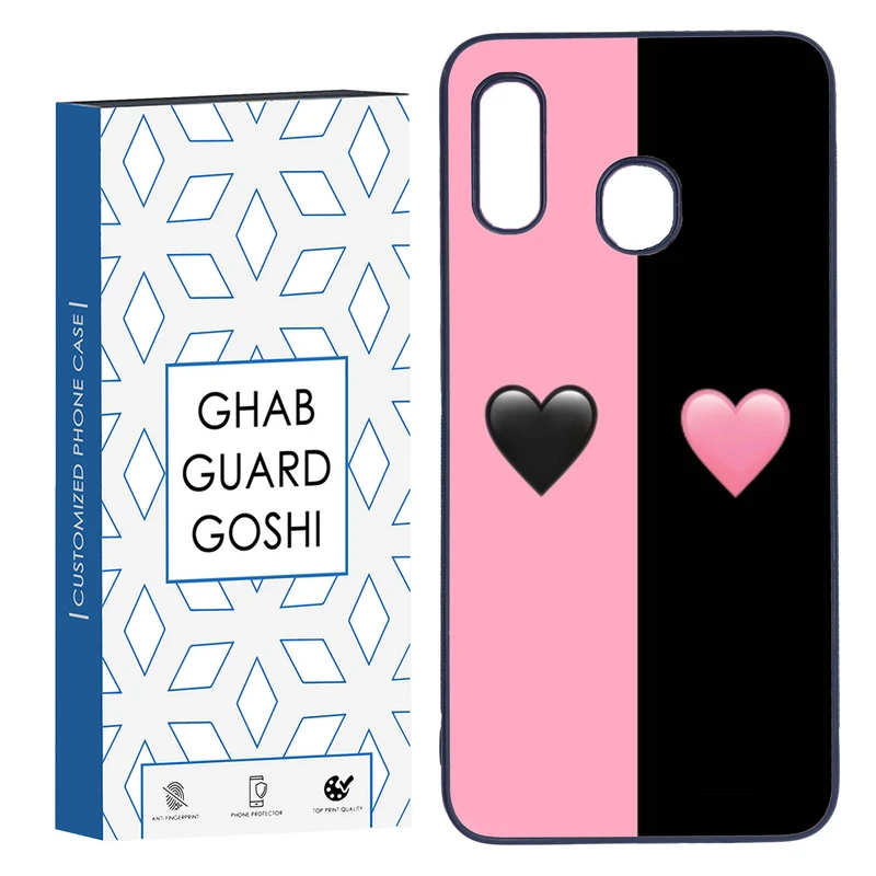 کاور قاب گارد گوشی طرح صورتی مشکی کد TPU-251 مناسب برای گوشی موبایل سامسونگ Galaxy A30 / A20