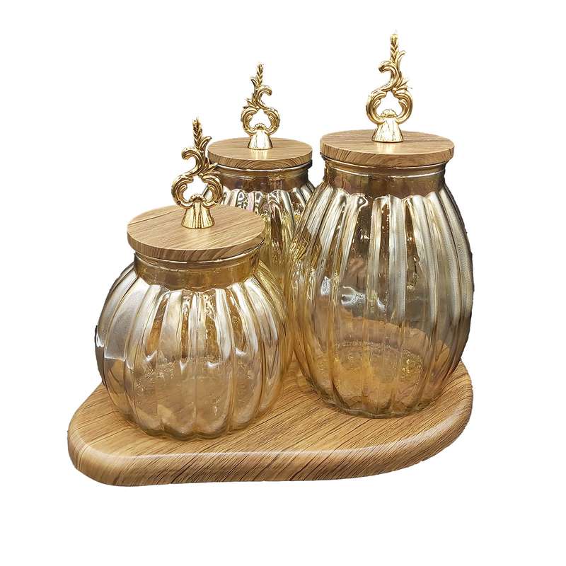 بانکه مدل قلب کد 4049 مجموعه 3 عددی به همراه استند