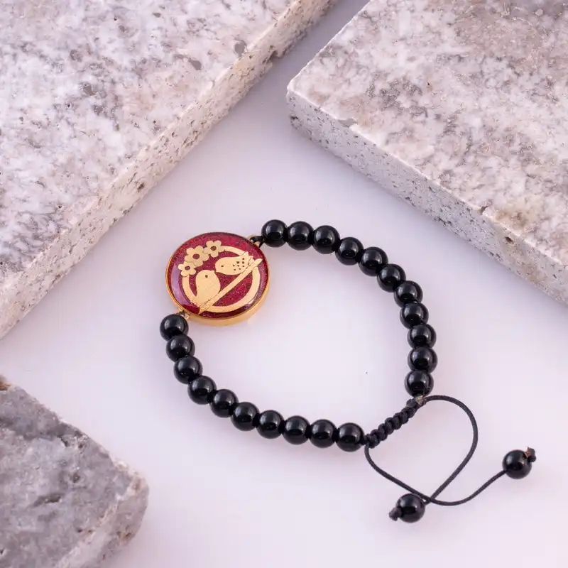 دستبند زنانه زرسام مدل مرغ عشق کد 10007761