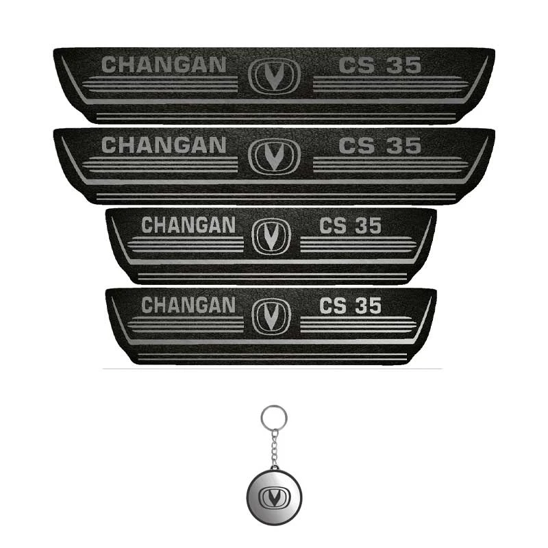 برچسب پارکابی خودرو لندمون کد LMm0034 MS مناسب برای چانگان CS35 مجموعه 4 عددی به همراه جا کلیدی