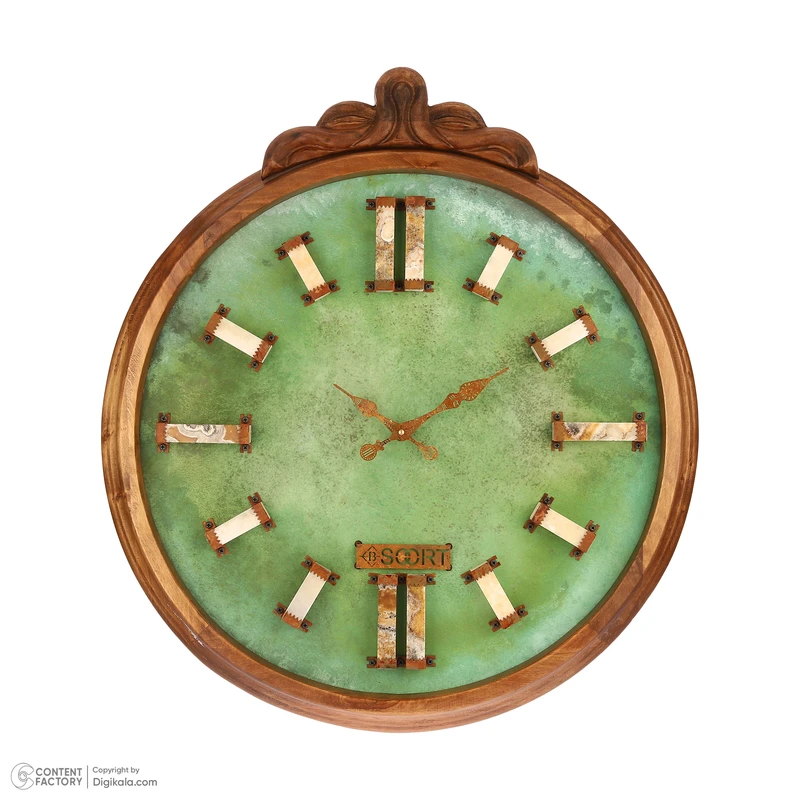 عکس شماره 6 : ساعت دیواری کوارتز بیسورت طرح شفق کریستال کد 66