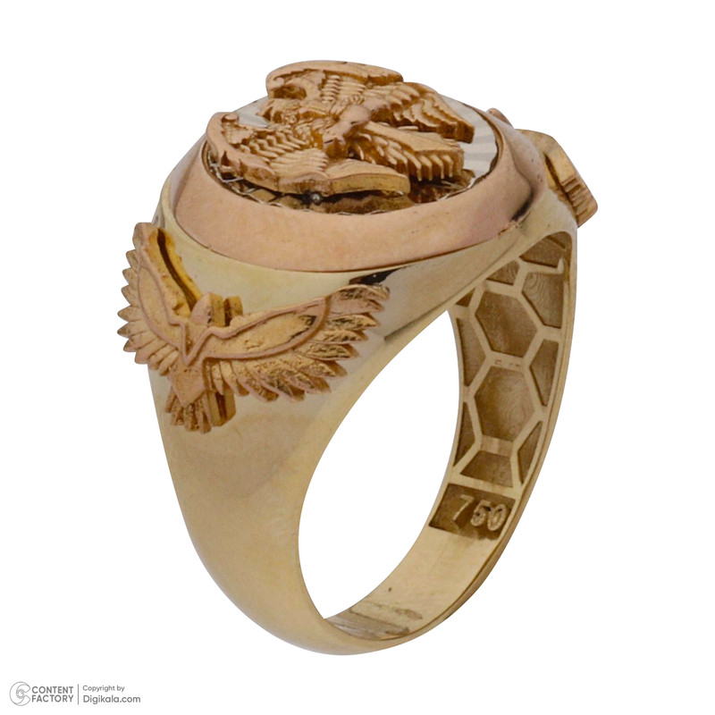 انگشتر طلا 18 عیار مردانه طلای مستجابی مدل 28102