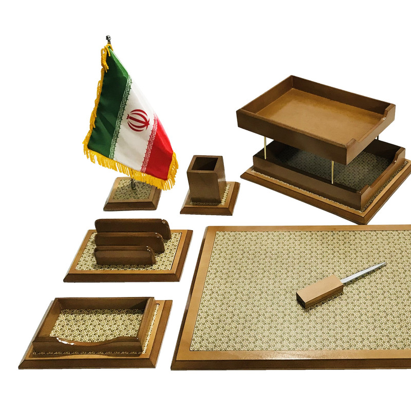 ست لوازم اداری رومیزی مدل MN-7 مجموعه 11 عددی ست لوازم اداری رومیزی مدل MN-7 مجموعه 11 عددی