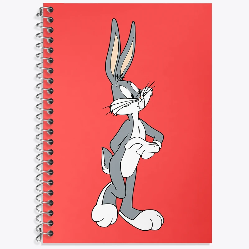 دفتر زبان 50 برگ خندالو مدل دو خط طرح باگز بانی کد N5758