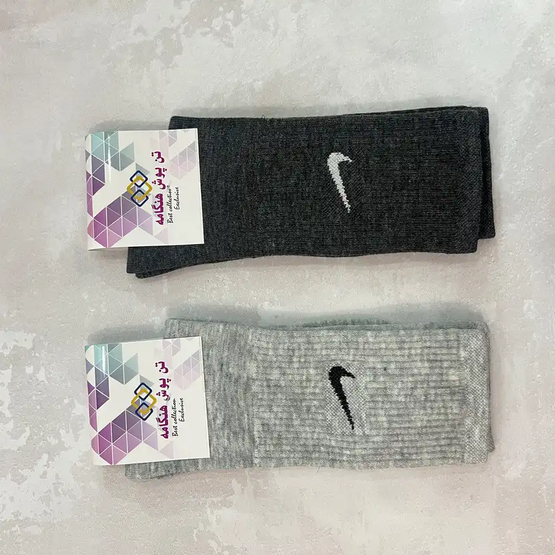 جوراب ورزشی ساق بلند مردانه  تن پوش هنگامه مدل  کش کد DT بسته 2 عددی