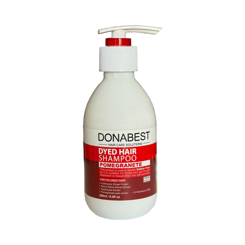 شامپو مو دونابست مدل Pomegranate مناسب برای موهای آسیب دیده و رنگ شده حجم 250 میلی لیتر