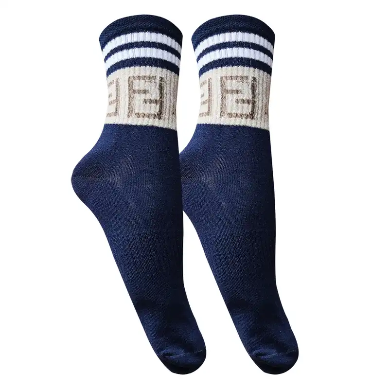 جوراب ساق کوتاه زنانه مدل کش اسپرت دوخط کد SO14