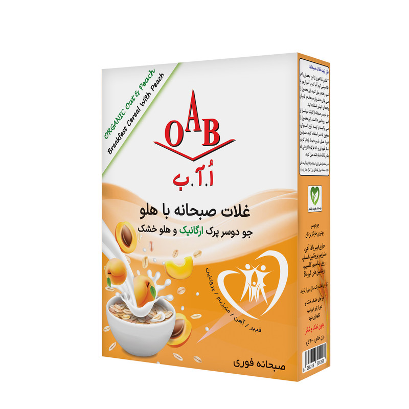 جو دوسر پرک ارگانیک و هلو خشک اُ.آ.ب - 200 گرم