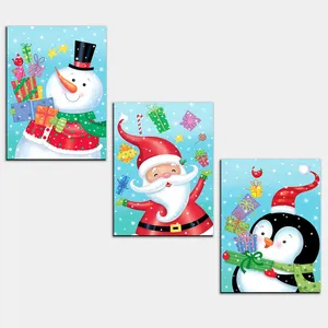 تابلو شاسی مدل کریسمس بابا نوئل آدم برفی کد CRS7 مجموعه سه عددی