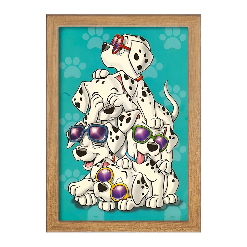 تابلو خندالو مدل 101 سگ خالدار کد F8604